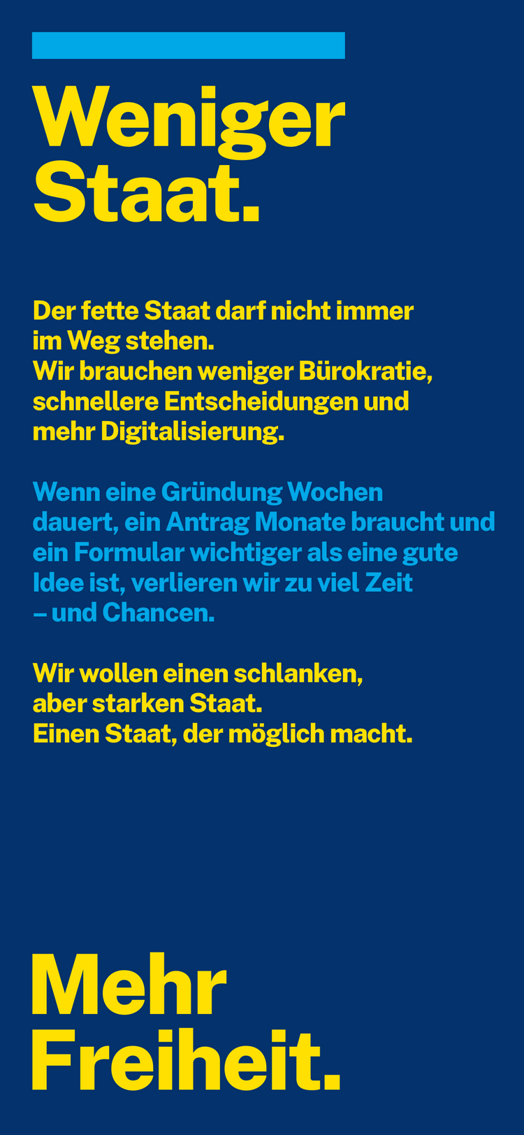 Weniger Staat - Mehr Freiheit